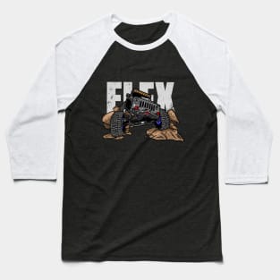 Grey Jeep Flex Baseball T-Shirt